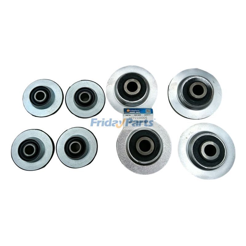 Lot de 8 pieds de coussin en caoutchouc pour moteur d'excavatrice Komatsu PC300-3 PC300-5 PC300-6 PC300-7 PC360-7