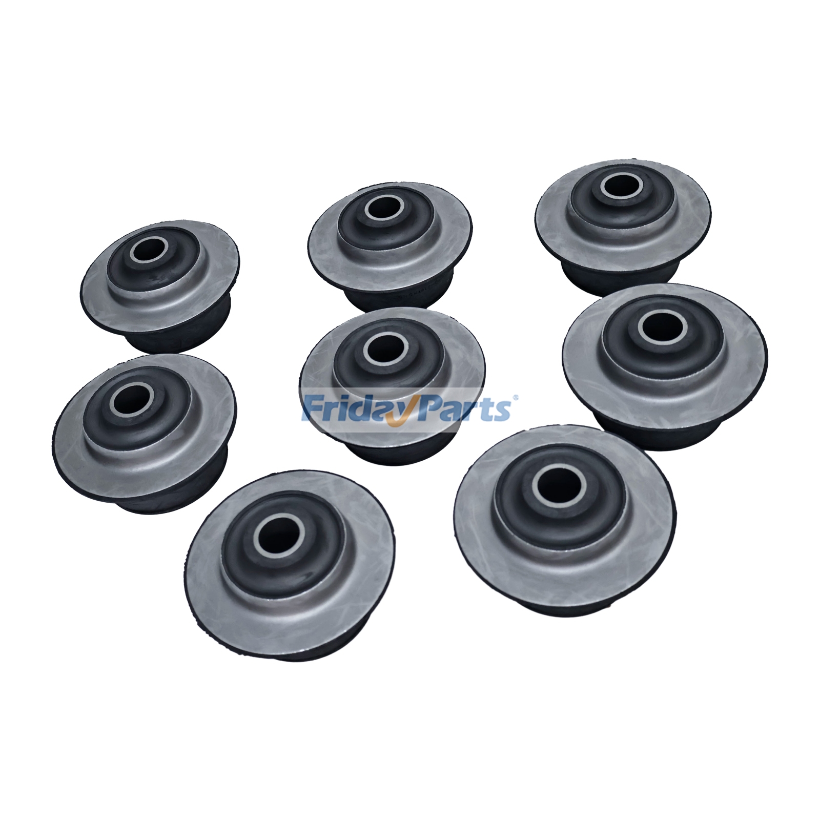 8 Pieces Engine Mounting Rubber Cushion Feet Bumper 207-01-35140 For Komatsu Excavator PC400-6 PC400-7 PC450-7