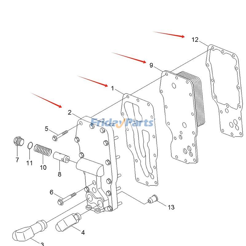 Engine Oil Cooler for Engine,Excavator