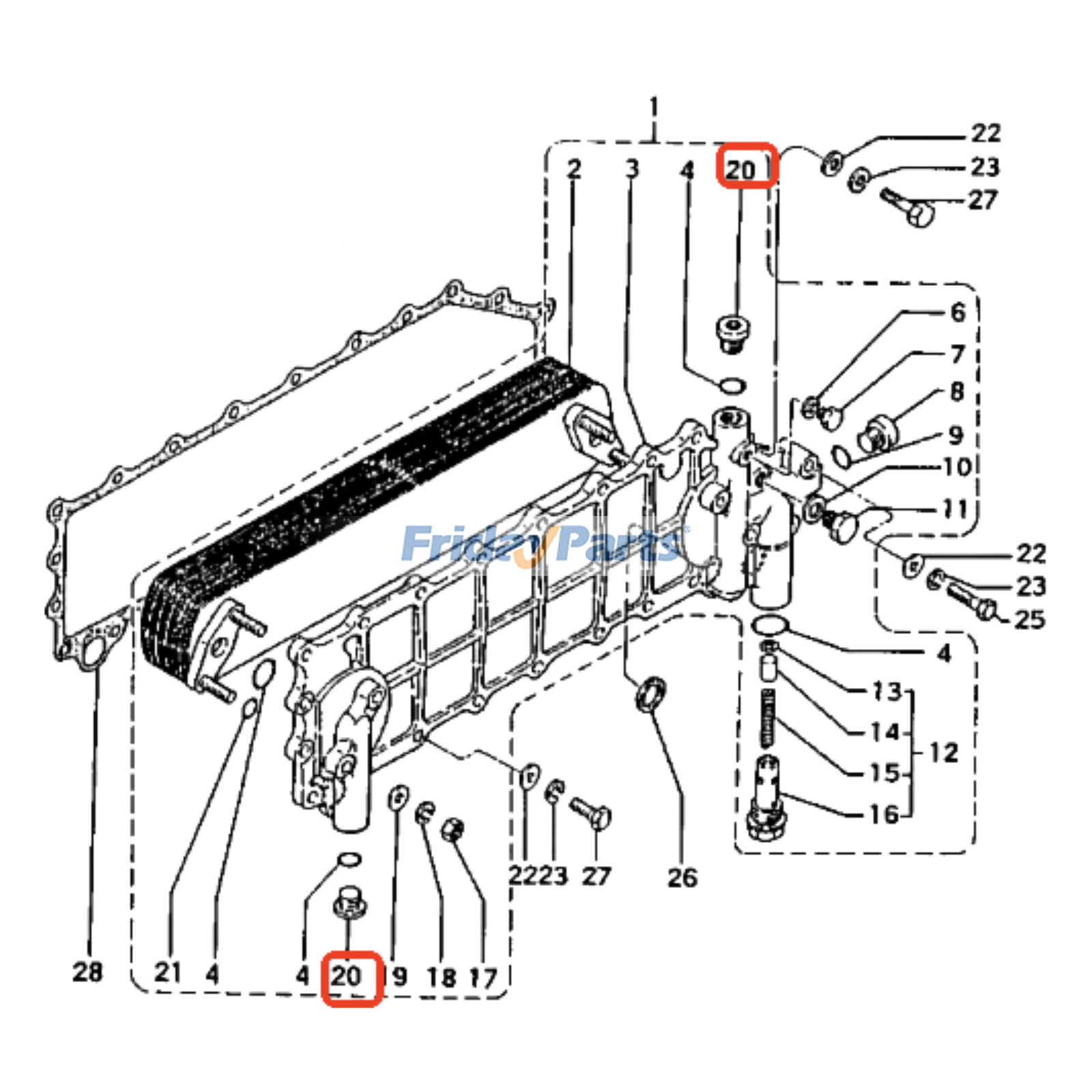 Engine Oil Cooler Cover  for Engine,Excavator