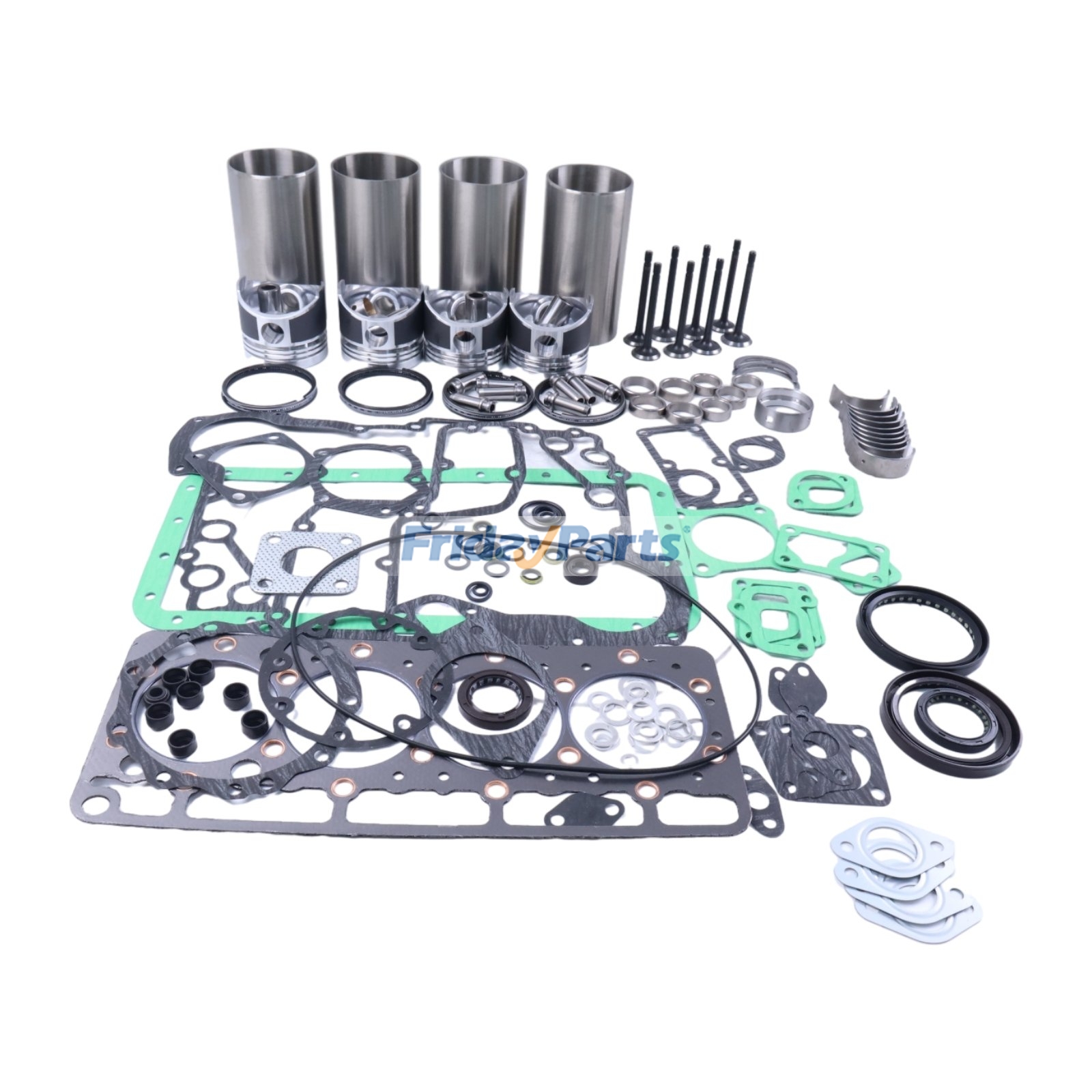 Kit de reconstrucción y reacondicionamiento para motor Kubota V1200, cargador RX245, RX275, RX2750, cortacésped F2100, F2400, FZ2100, FZ2400 y GF1800. de FridayParts