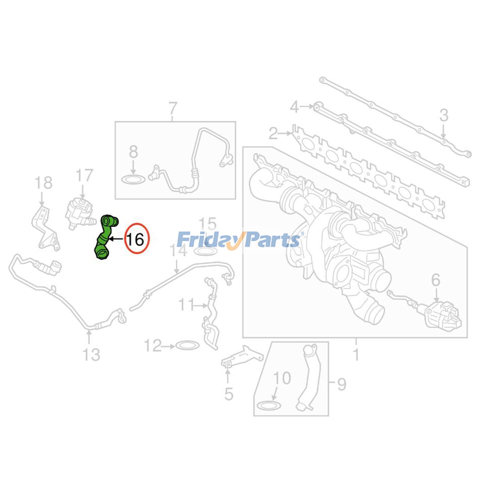  Engine Coolant Hose For BMW