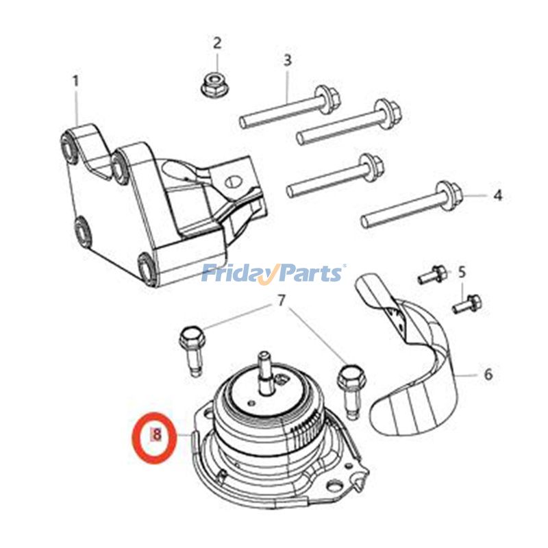 Support moteur 68252518AA 68252522AA pour Dodge Durango 2013-2023 et Grand Cherokee 2012-2022