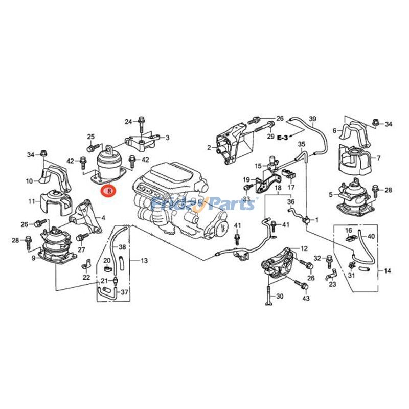 Support latéral du moteur de FridayParts