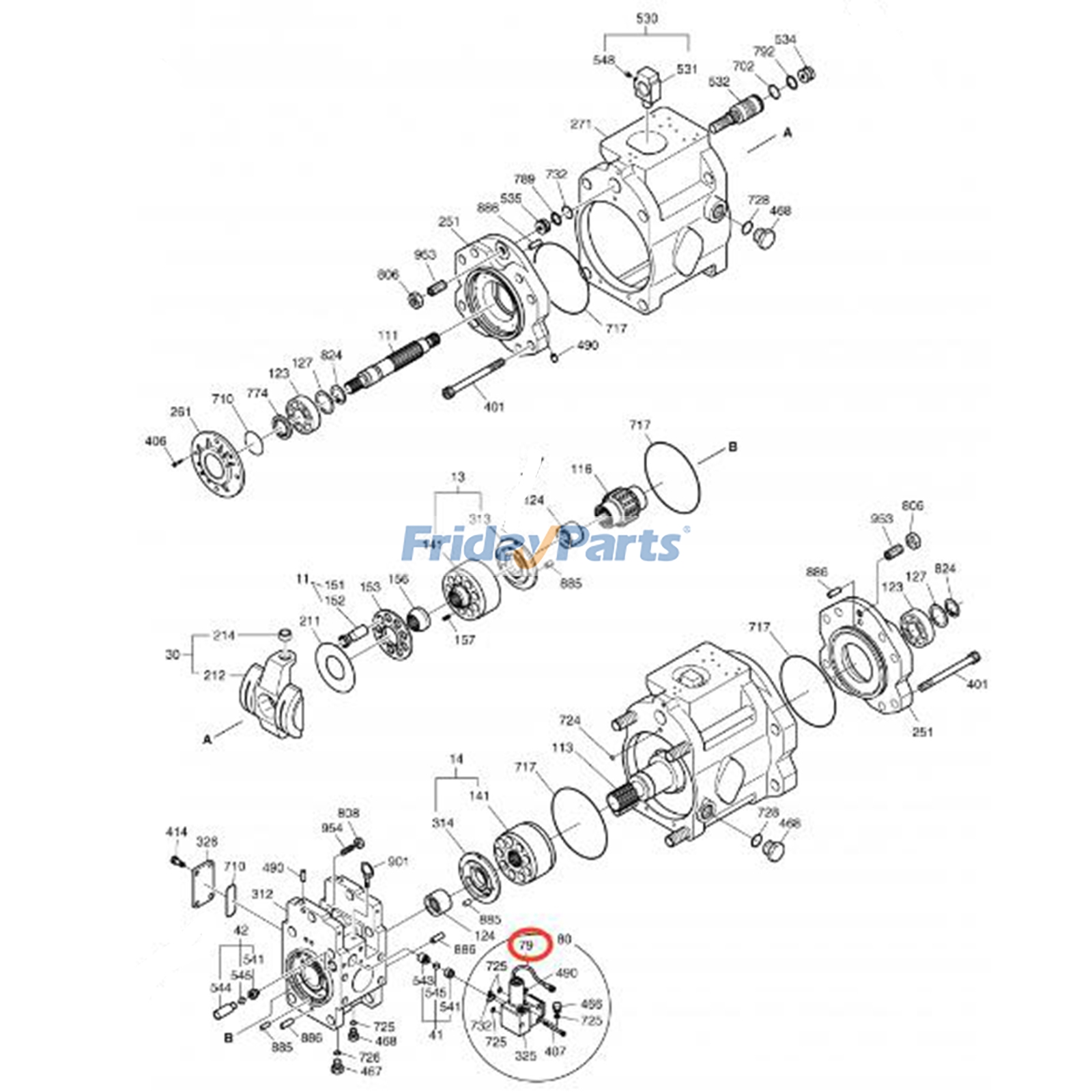 Conjunto de válvula EPPR K9001179 para excavadora Doosan DX255LC DX300LC DX300LC-5 DX300LL DX700LC TXC255LC-2 TXC300LC-2 Para DOOSAN