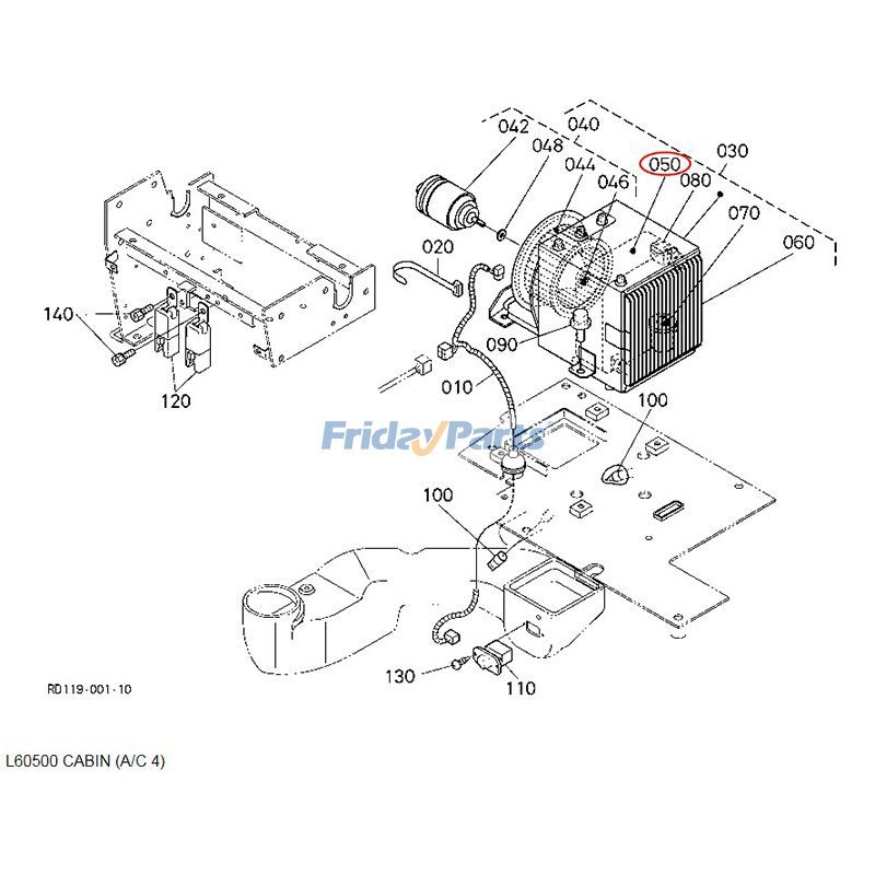Evaporator for Excavator