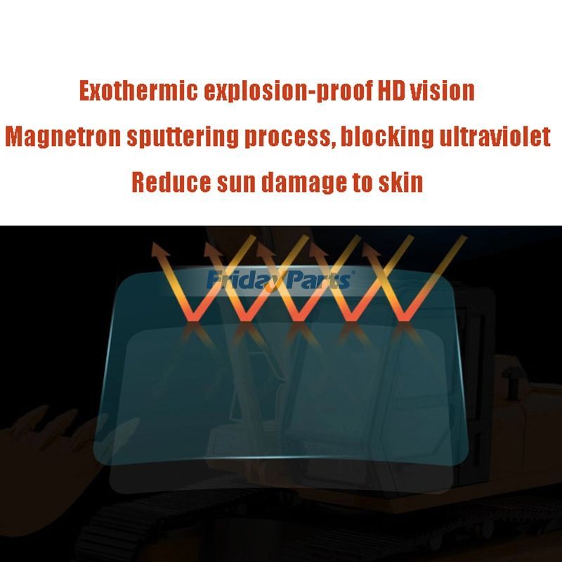 Achetez Film de protection isolant antidéflagrant en verre pour Komatsu Caterpillar Hitachi Volvo Doosan Daewoo Kobelco Hyundai chez FridayParts