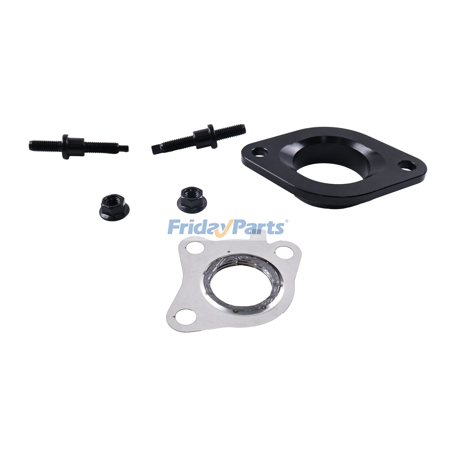 Auspuff-Downpipe-Adapterflansch-Dichtungssatz mit Stehbolzen BL3Z-9N496-A für Ford Motor 3.5L EcoBoost Truck F-150 2011-2020für Für Ford