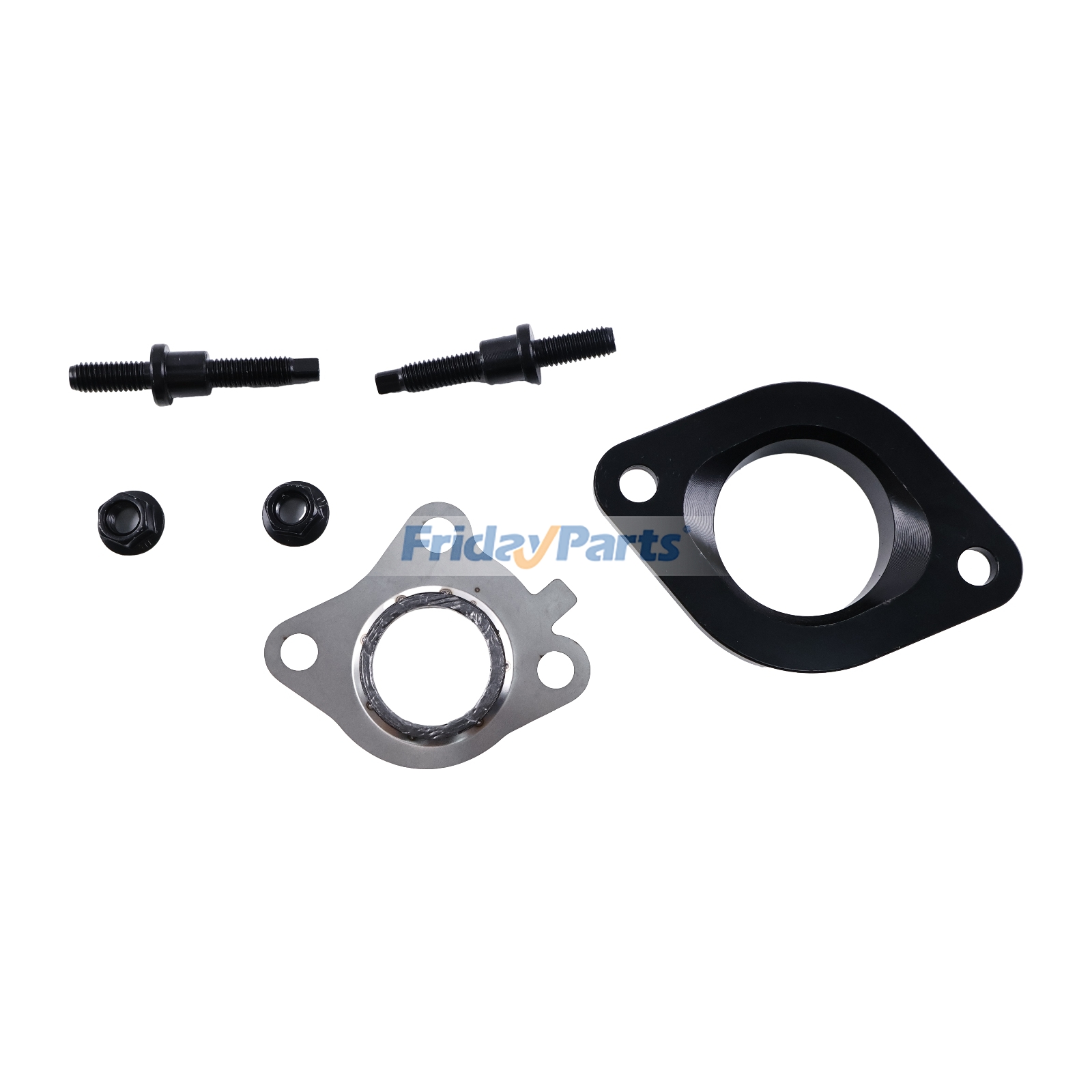 FridayParts Auspuff-Downpipe-Adapterflansch-Dichtungssatz mit Stehbolzen
