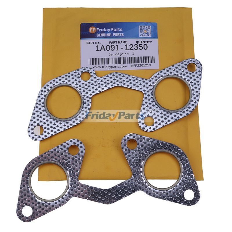 Exhaust Gasket Set 1A091-12350 1A091-12360 for Kubota Engine V1902 V2003 V2203 V2403