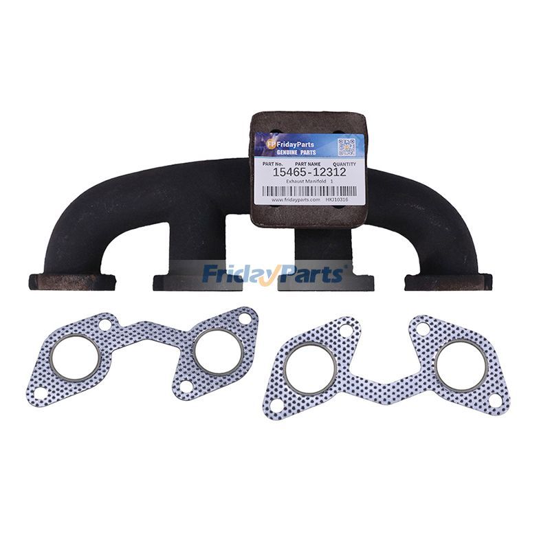 Exhaust Manifold 15465-12312 With Gasket 1A091-12350 1A091-12360 for Kubota Generator GV-3170(SW) Hyundai Old Skid Steer Loader HSL600