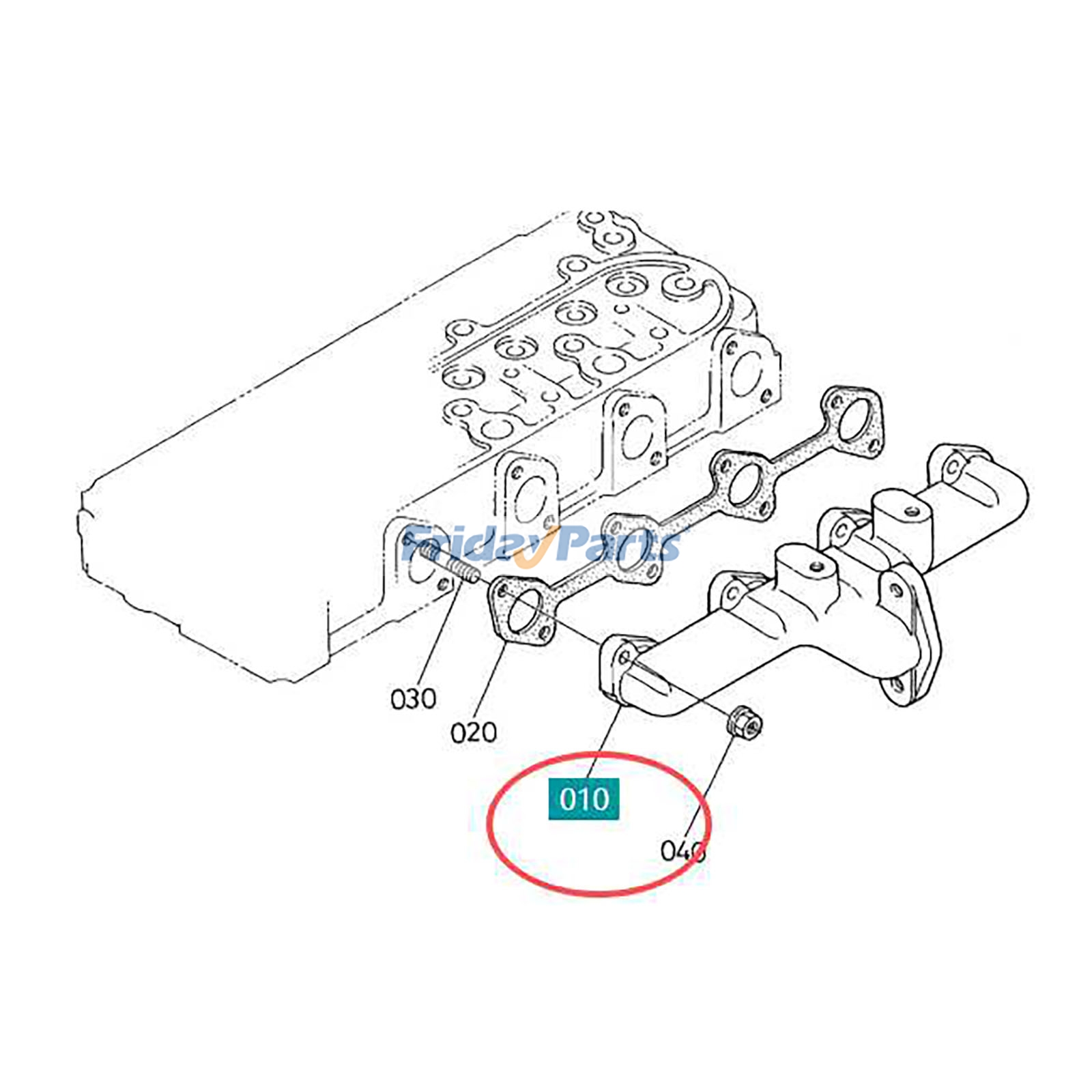 FridayParts Abgaskrümmer