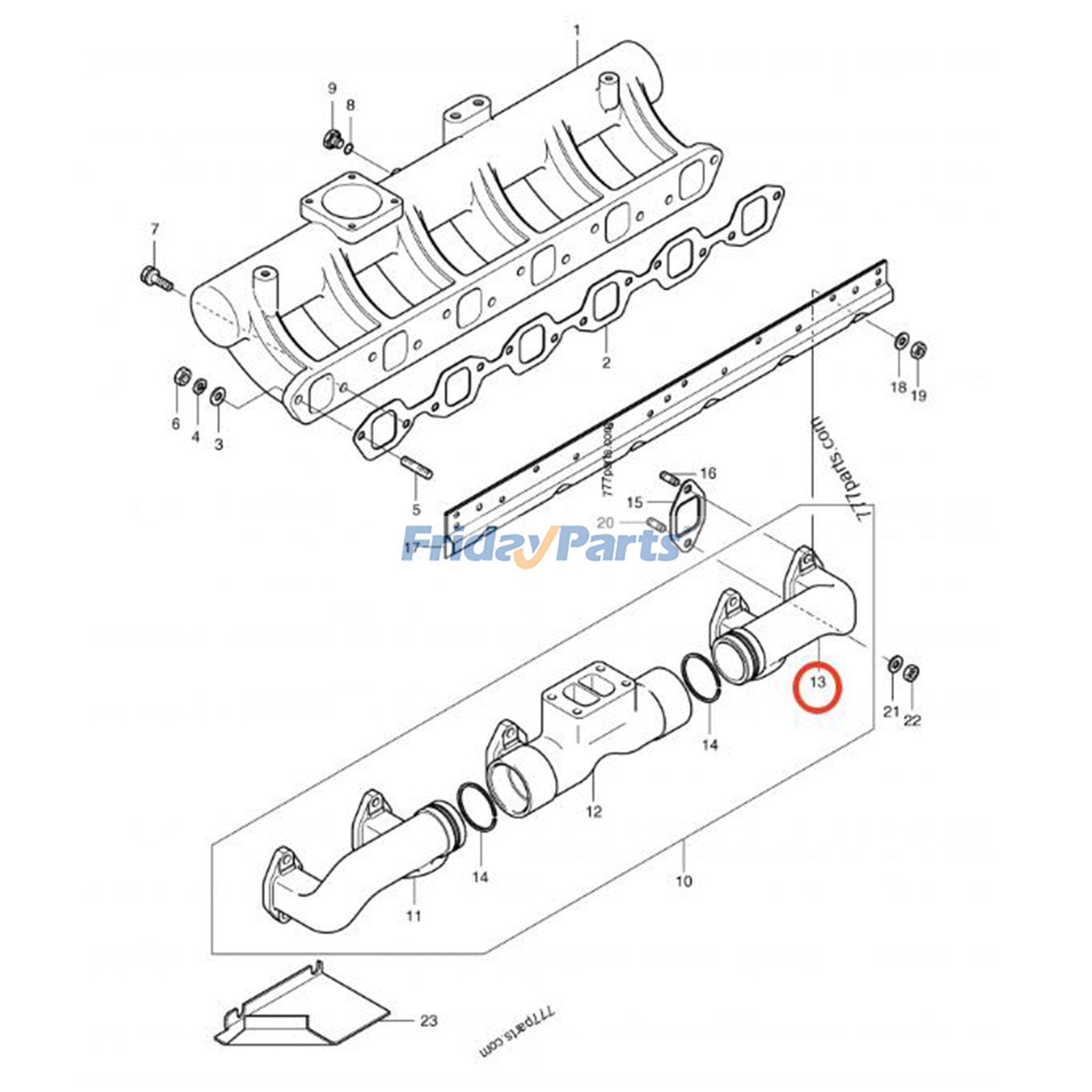 エクスカベーター,ローダー 排気マニホールド