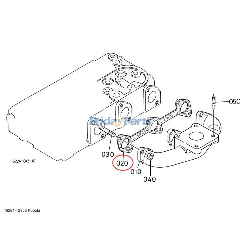 Auspuffkrümmerdichtungfür Motor,Bagger,Generator,Mäher,Traktor,NutzfahrzeugFür KUBOTA