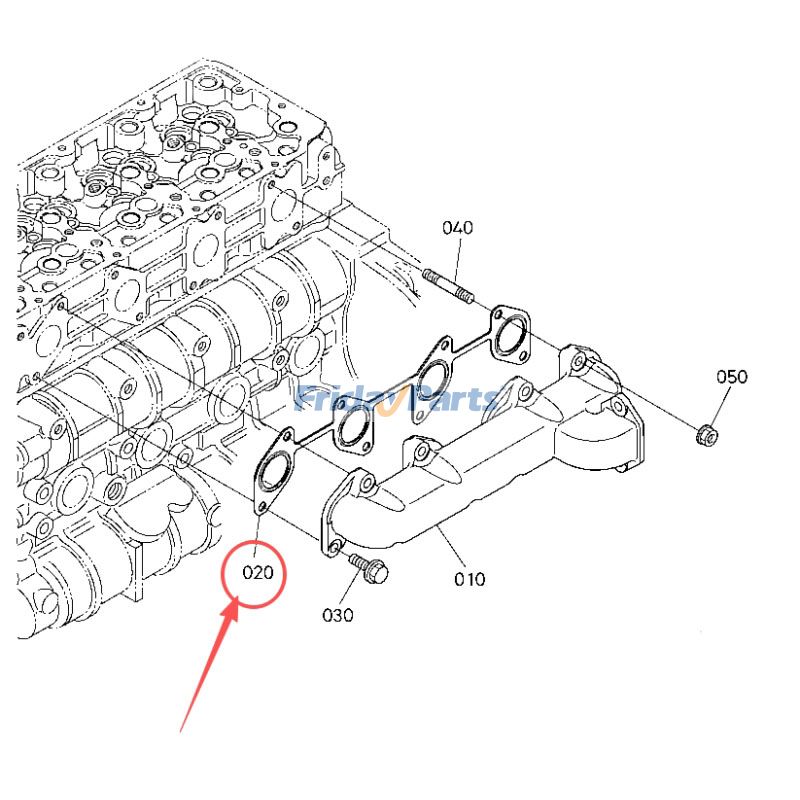 Exhaust Manifold Gasket for Excavator,Loader