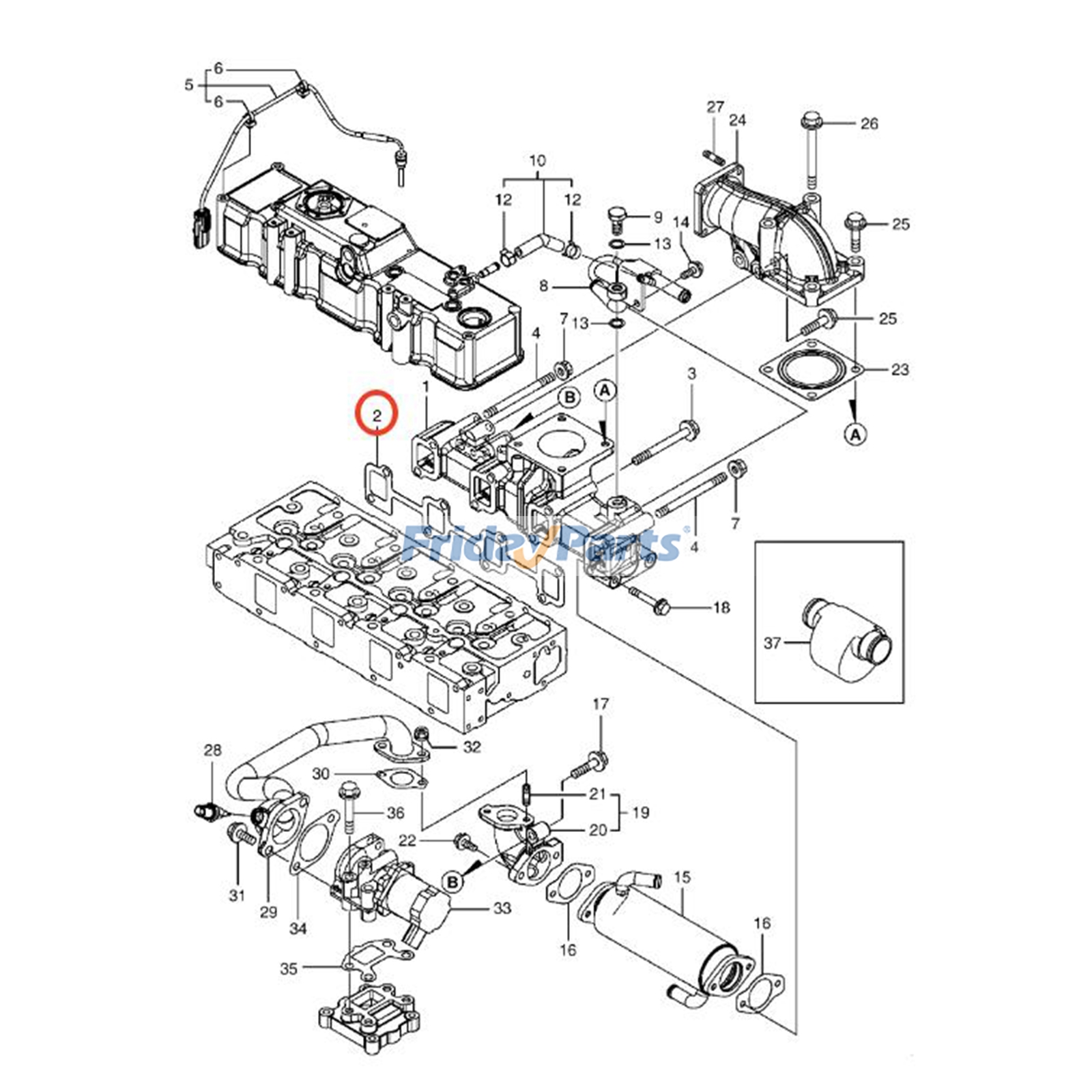 Exhaust Manifold Gasket for Excavator