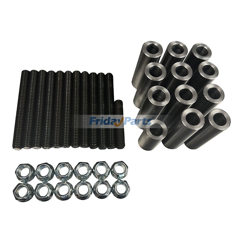 Exhaust Manifold Hardware Kit With Spacers 4S-6137 6L-8562 2S-3770 for Caterpillar CAT Engine 3406B Premium Quality with 3-Year Warranty