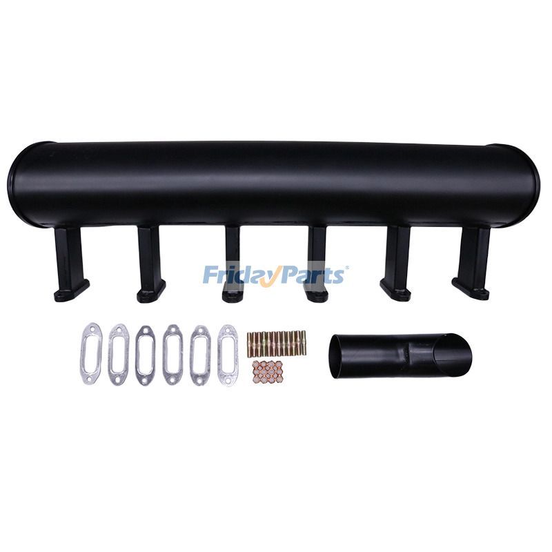 Silenciador del colector de escape 02247490 para motor Deutz 912 913 914 F6L914 F6L913 F6L912 de FridayParts