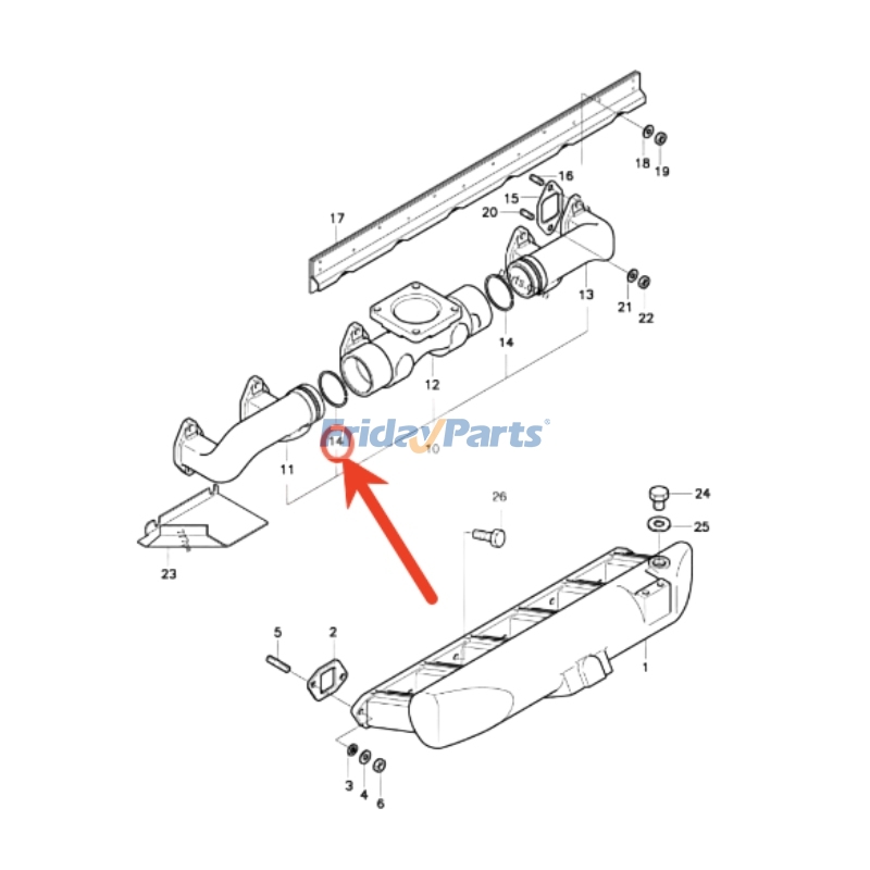エクスカベーター,ローダー 排気マニホールドリング