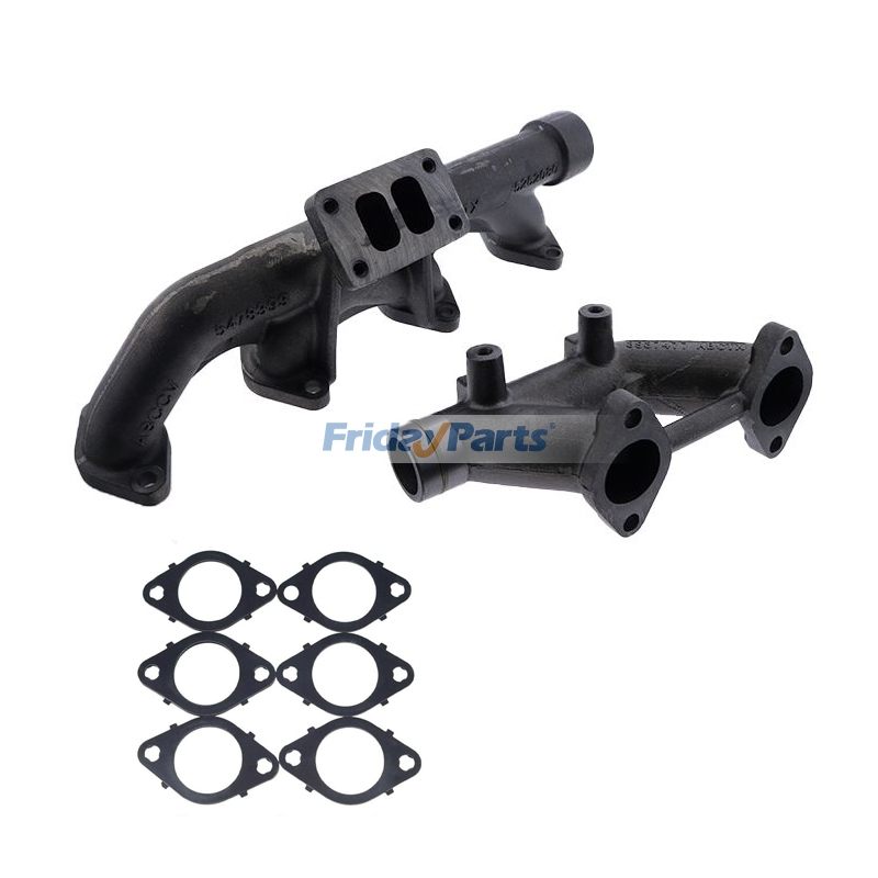 Exhaust Manifold With Gasket 3937477 3943836 3937479 for Cummins Engine ISC ISC8.3 ISL ISL9 L8.9 QSC8.3 QSL9 Hyundai Excavator R360LC-7