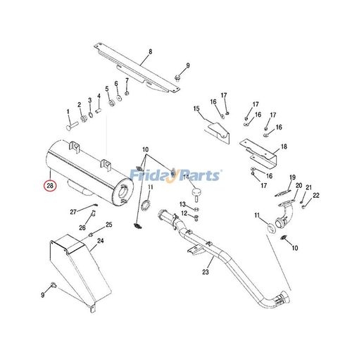 Exhaust Muffler 1261298029 for Polaris UTV ATV 20052009 Ranger 500 700