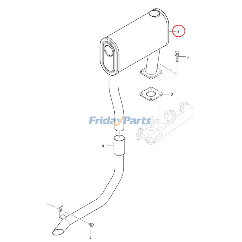 Exhaust Muffler Compact for Tractor