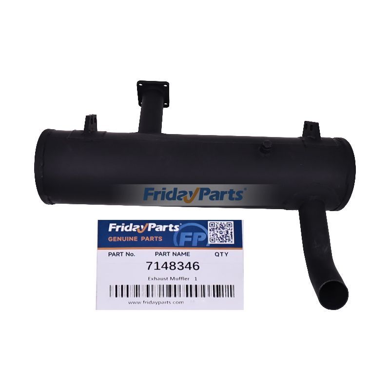 Exhaust Muffler 7148346 for Kubota Engine V2607T V2607 V2607-DI Bobcat Loader S590 S550 S570 T550 T590