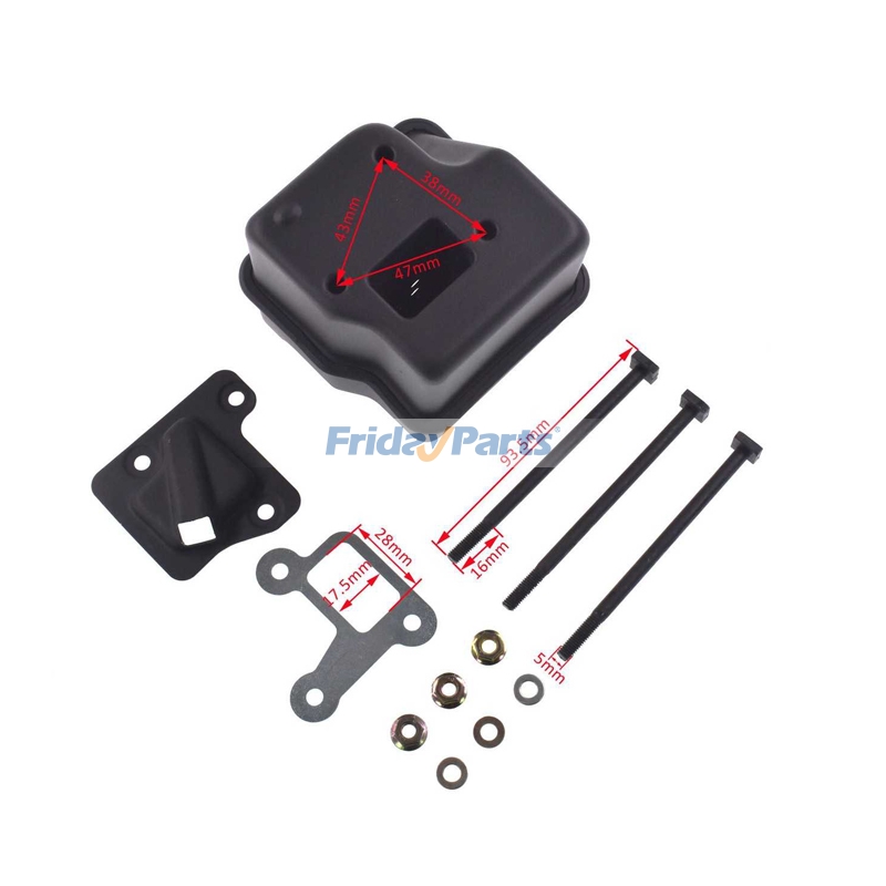 Exhaust Muffler Silencer Kit for Hand & Power Tools