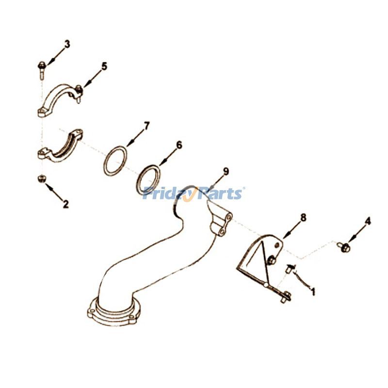 Exhaust Outlet Connection for Engine