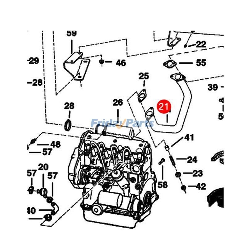 Exhaust Pipe 6709536 for Bobcat Loader 653 751