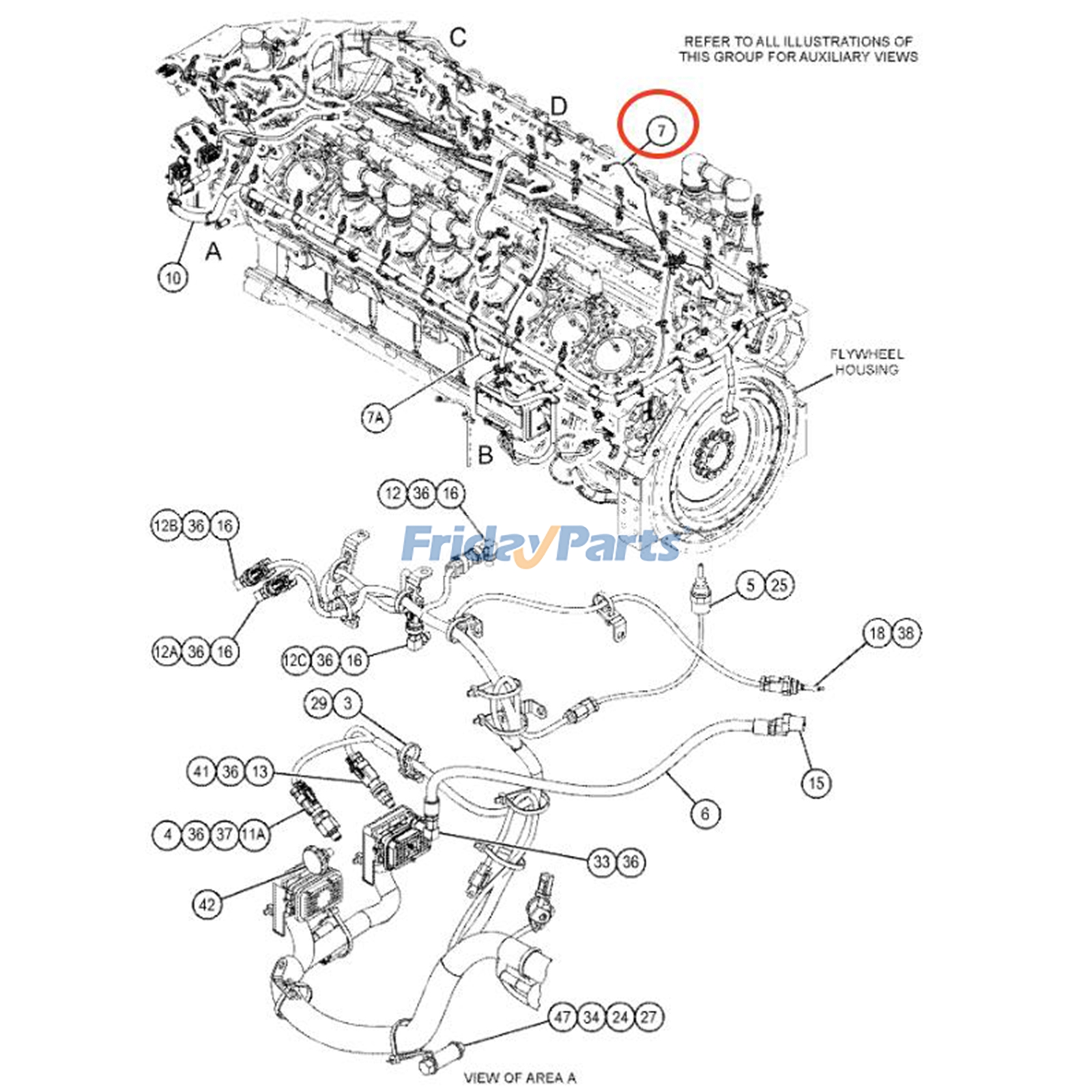 Sensor de temperatura de escape 163-7882 415-2432 para motores Caterpillar CAT 3508, 3516 y 3524B, camiones todoterreno 777D y 785B para Motor,Camión todoterreno,Tractor Para CAT FridayParts