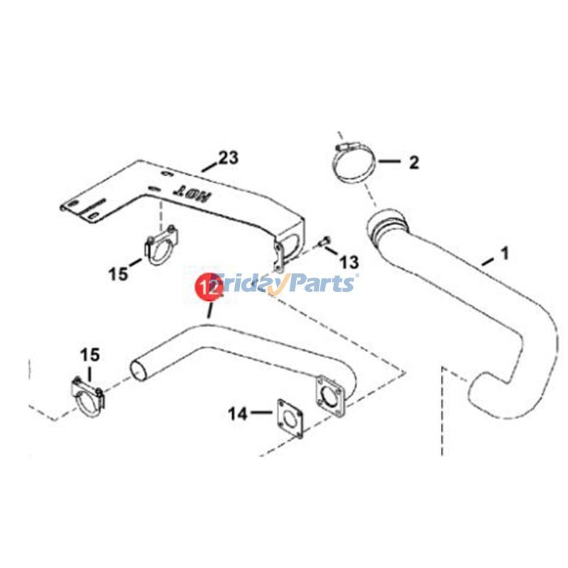 Tubo de escape 7000322 para excavadora Bobcat 430 Para BOBCAT