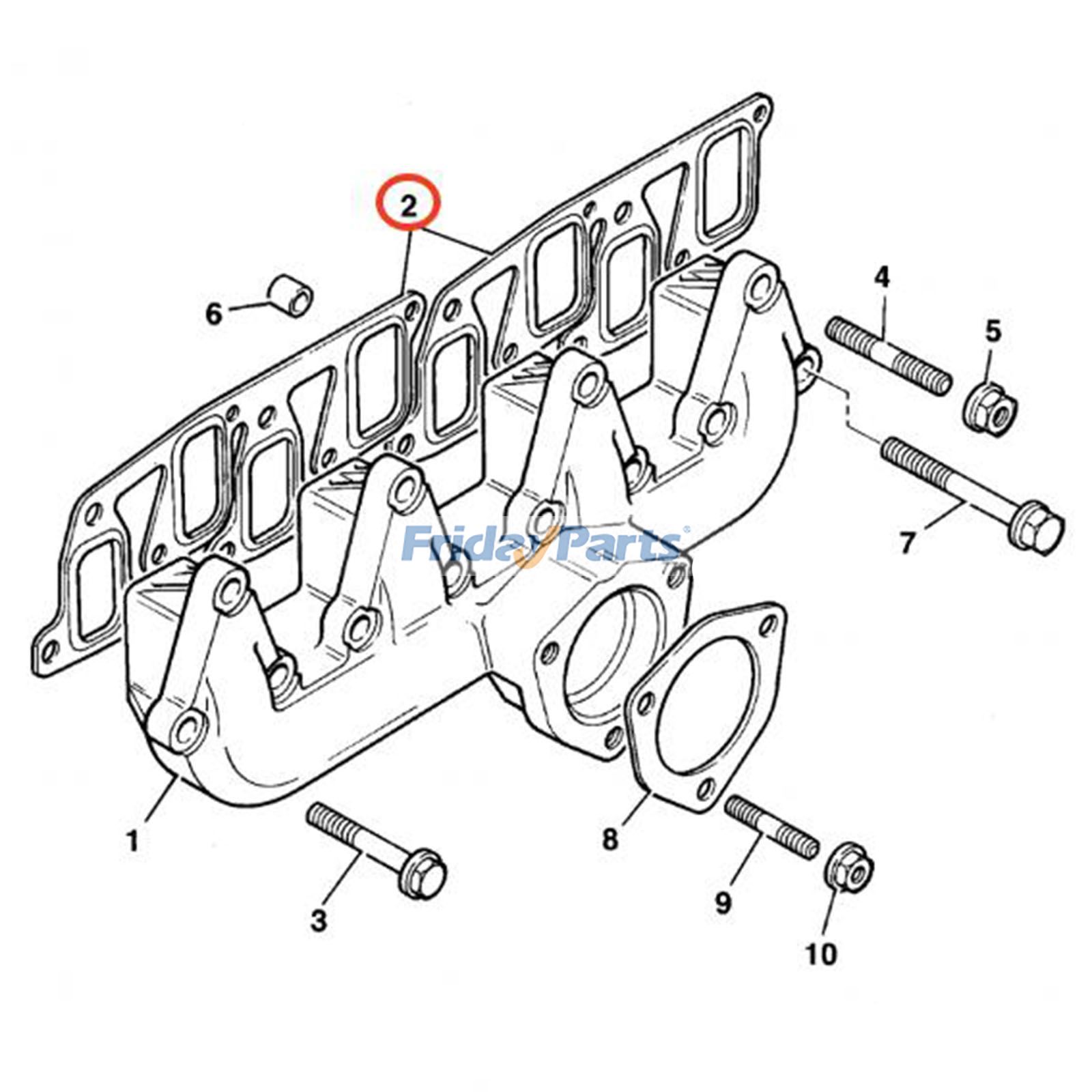 Exhaust Manifold Gasket for Loader,Telehandler,Tractor