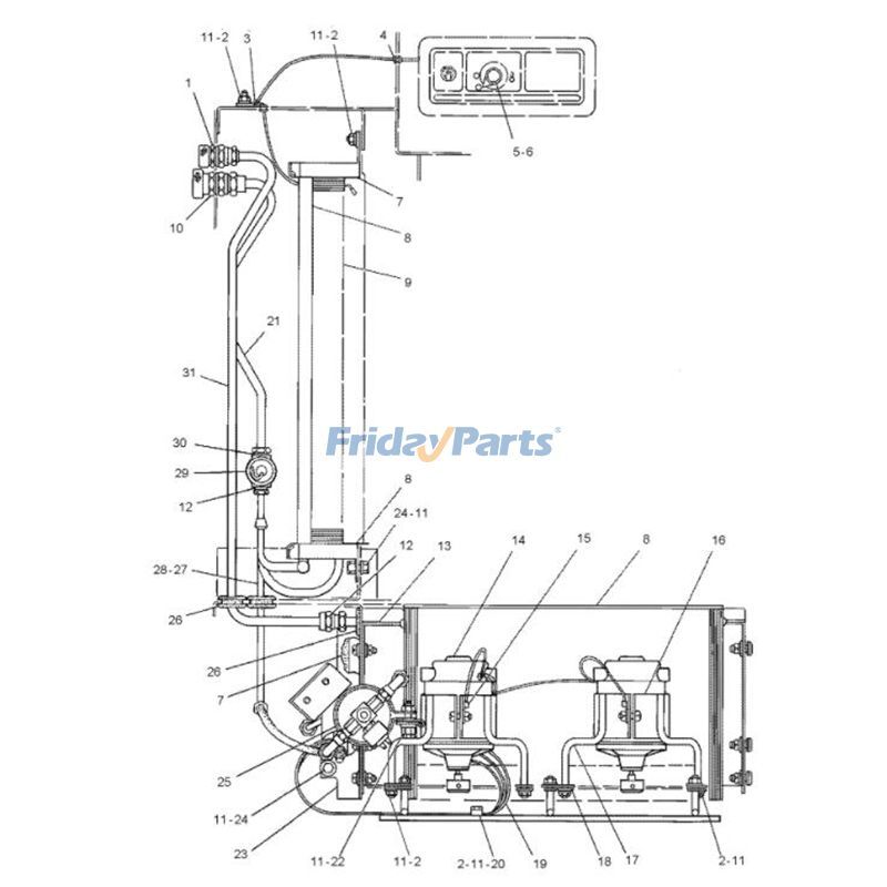 Expansion Valve 1065121 for Caterpillar CAT 416B 426B 428B 438B 446B 816B 826C 815B 814B 936F