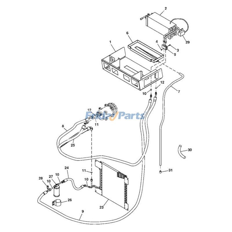 Expansion Valve KV22928 AH122867 for John Deere 240 260 280 317 325 332 CT322 CT332 643D 540E