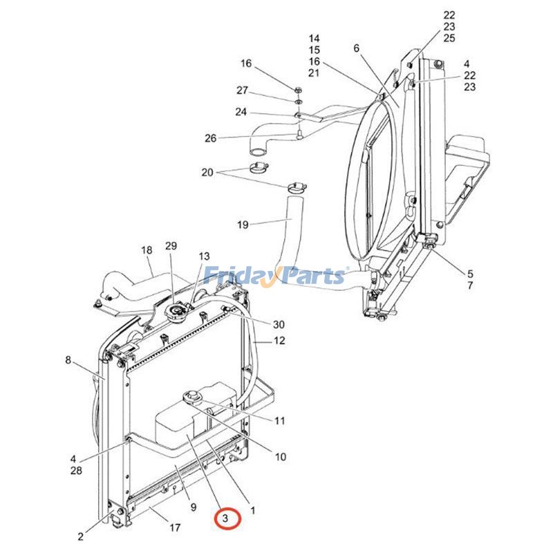 Expansion Tank For CASE Tractor