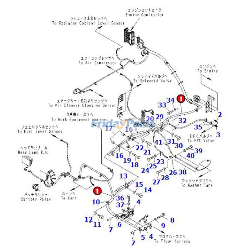 Arnés de cableado externo externo 208-06-71111 208-06-71113 para excavadora Komatsu PC400-7 PC400LC-7 Para KOMATSU