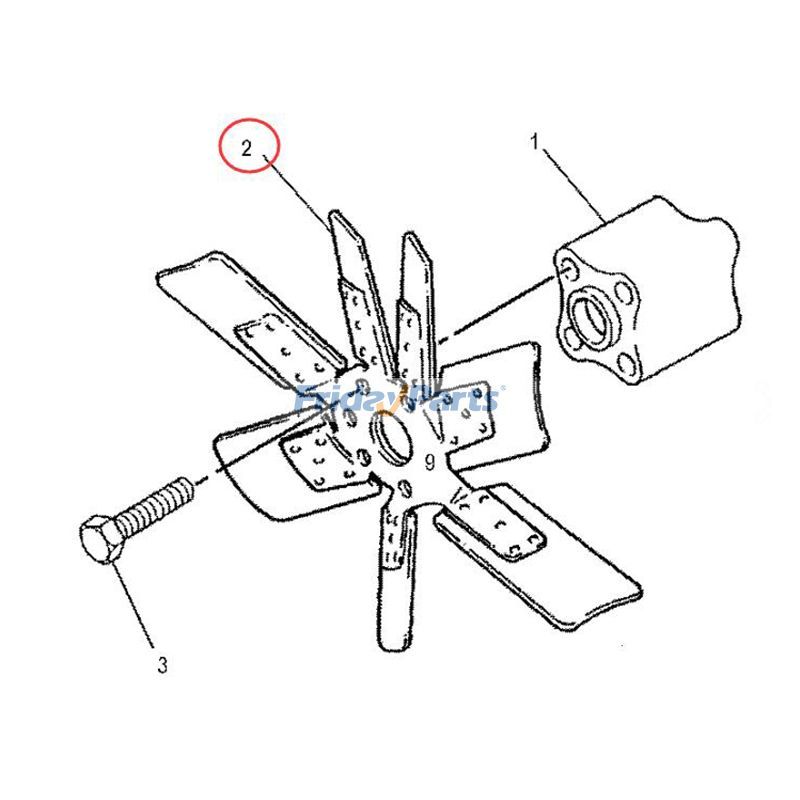 Ventilador 111-5767 para motor Caterpillar CAT 3054 3054B 3056 3056E C4.4 para Motor Para CAT FridayParts