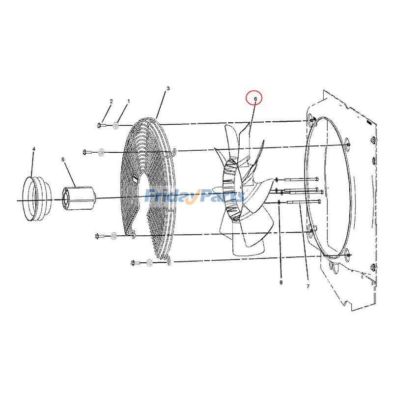 Ventilateur 142-3391 pour moteur Caterpillar CAT 3054 C3.3B Chargeur 414E 420D 426C 428D 436C 444E 906H 907H 908H 914G