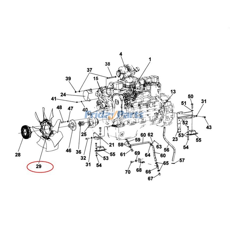 Ventilateur Atlas Copco Dynapac Roller de FridayParts