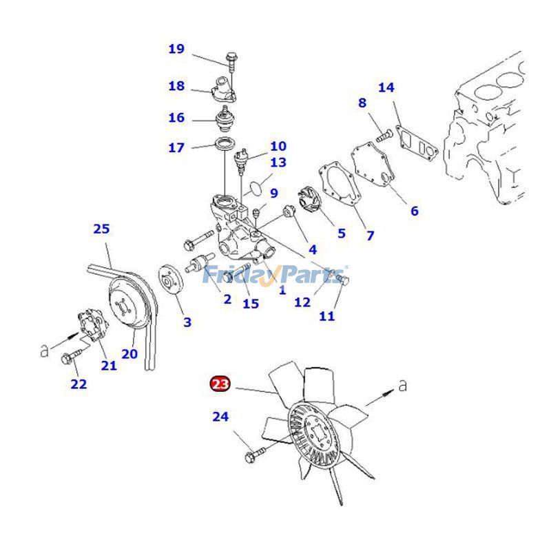 Ventilateur 600-623-6520 pour moteur Komatsu 4D95L 4D95Spour