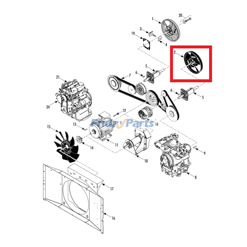Ventilador 78-1306 para refrigeración de transporte Thermo King TS-500 TS-600 Serie T para Refrigeración de transporte Para Thermo King FridayParts