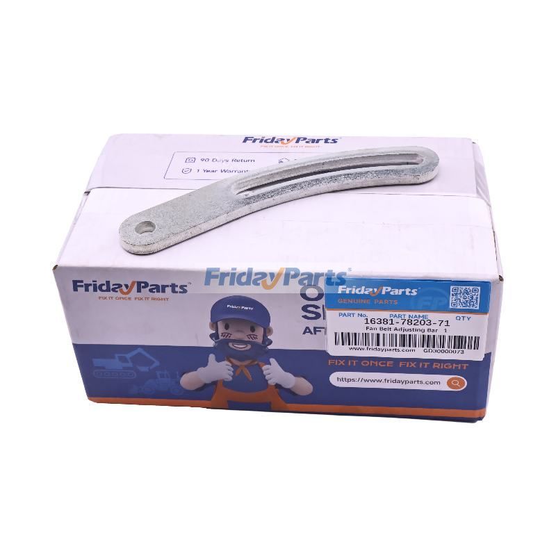 Barra de ajuste de correa de ventilador 16381-78203-71 para montacargas Toyota Engine 1DZ 02-7FD10 02-7FD15 60-7FD25 60-7FD30 62-8FDK30 06-8FD20F 8FDU18 7FDU20