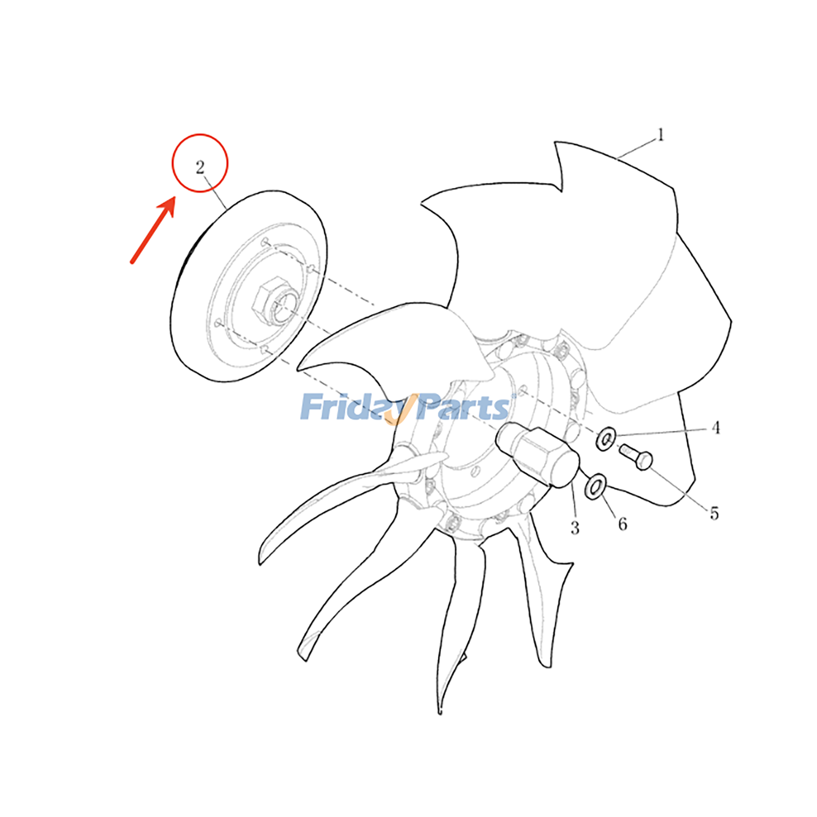 Embrayage de ventilateurpour Chargeur