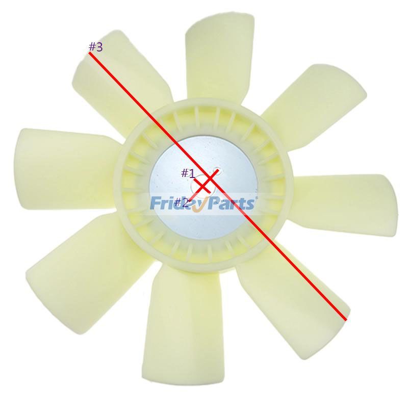 Fan Cooling 123910-44742 for Hitachi Excavator ZX60USB-3F