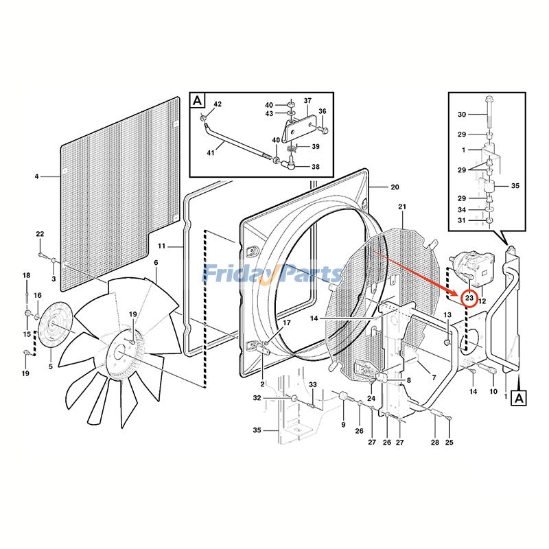 Fan Motor for Motor Grader