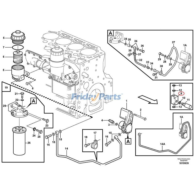 Förderpumpe VOE20450901 für Volvo Penta Motor TD520VE TD720VE TD420VE Bagger EC140B EC160B EC180B EC210B EW145B
