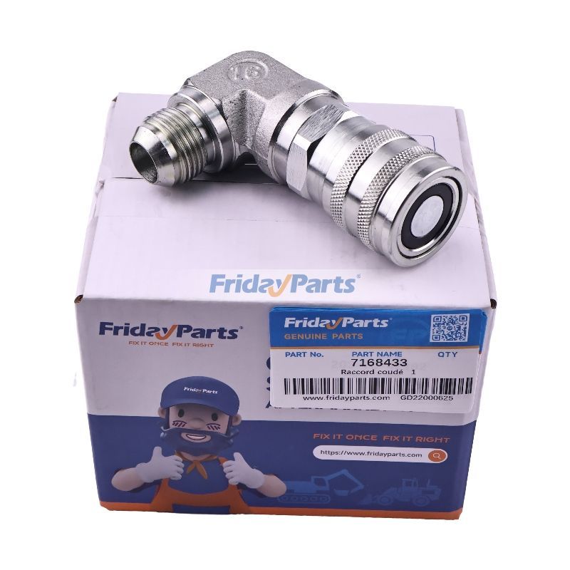 FF Elbow Coupler 1/2" body 1-1/16" JIC thread 7168433 for Bobcat