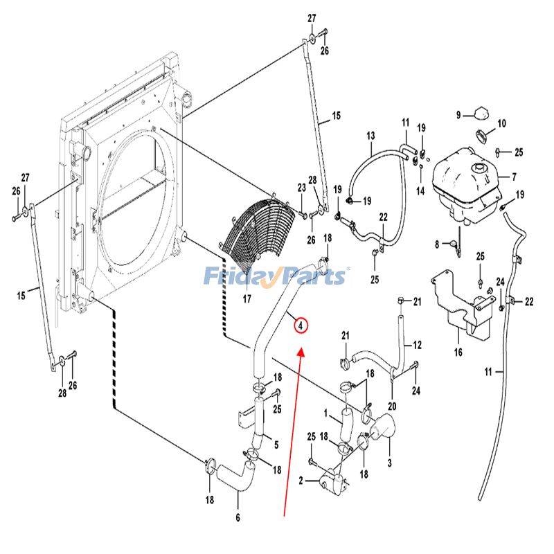 FridayParts Hydraulikschlauchbaugruppe Pipeplayer