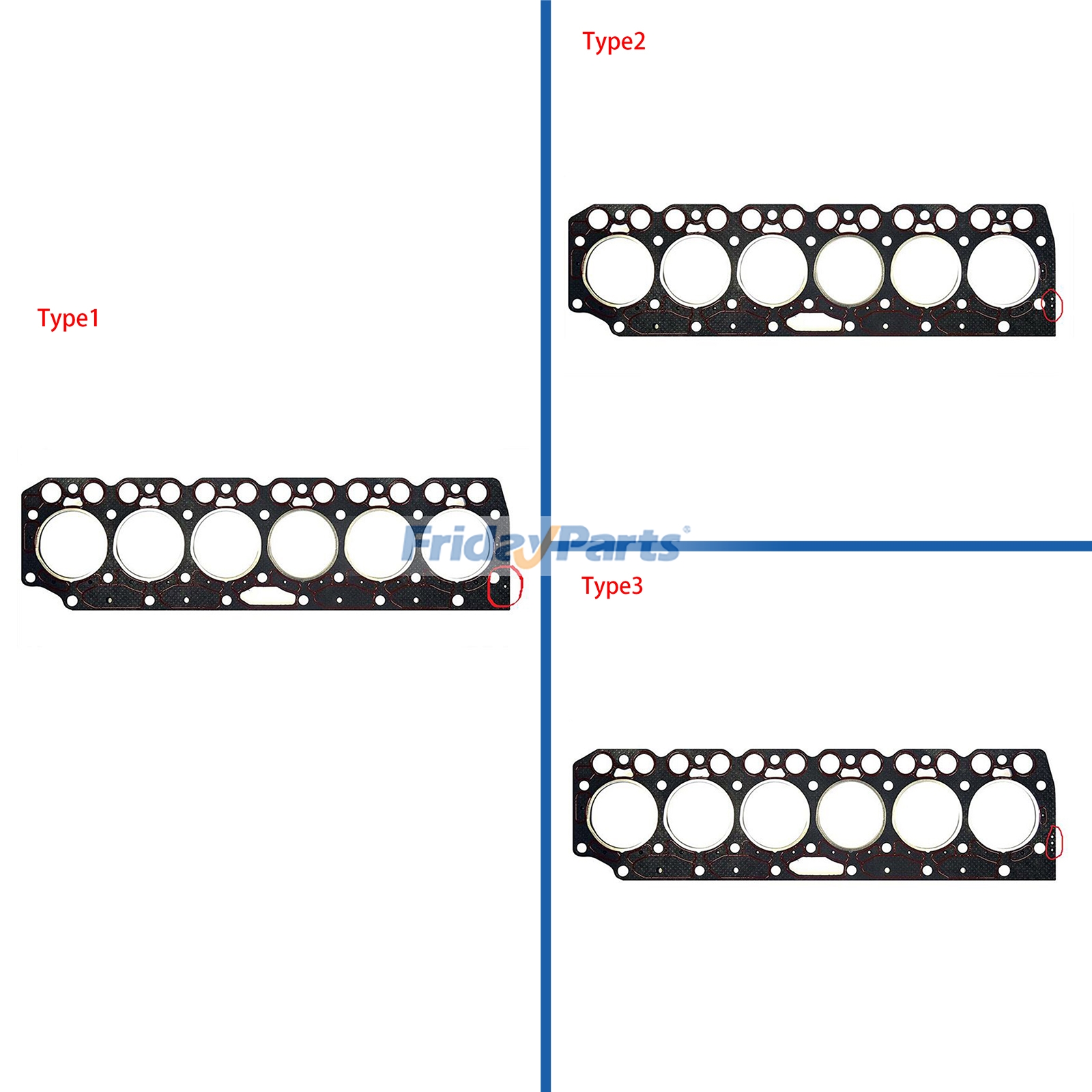 Cylinder Head Gasket 04209895 04209896 04209897 for Deutz Engine BF6M1012EC Vehicle 100A 6.05MK1